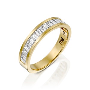 18K yellow gold  Baguette diamonds channel setting