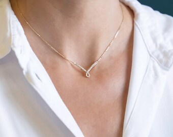 V diamanten ketting, vrouwen van overwinning gouden ketting