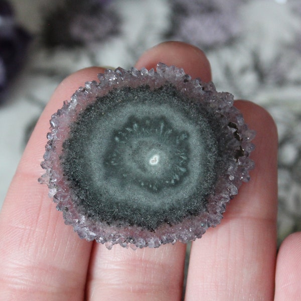 Sale - Amethyst stalactite slice