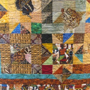 Collage Quilt African theme Jungle Patchwork image 5