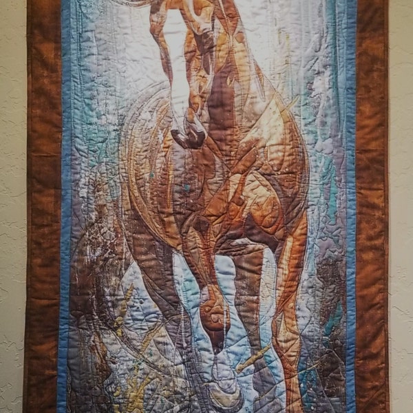 Horse Quilted Wall Hanging Etsy