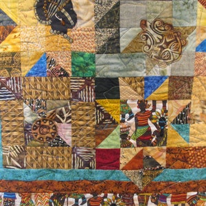 Collage Quilt African theme Jungle Patchwork image 3