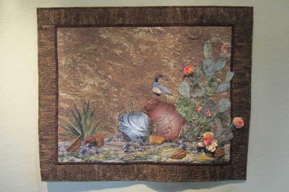 Southwestern Art Wall Hanging Original Appliqued/ Quilted | Etsy