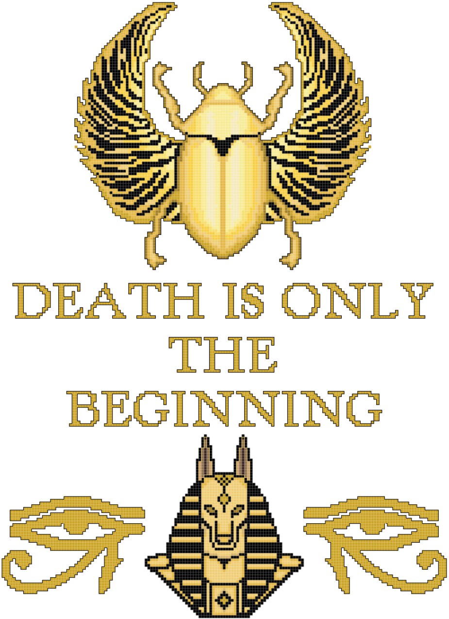 Death is Only the Beginning Cross Stitch - the Mummy (1999