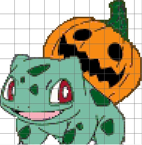 Bulbasaur - Pokemon Yellow Cross-Stitch