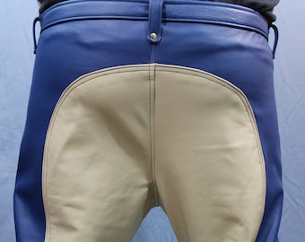 Sir Tom Matt's Collection - Cream and Blue Saddle Pants