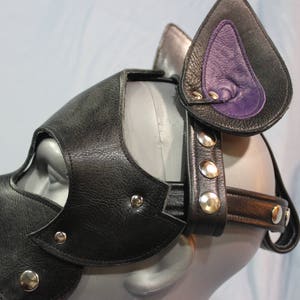 Kitten Hood in Black and Purple
