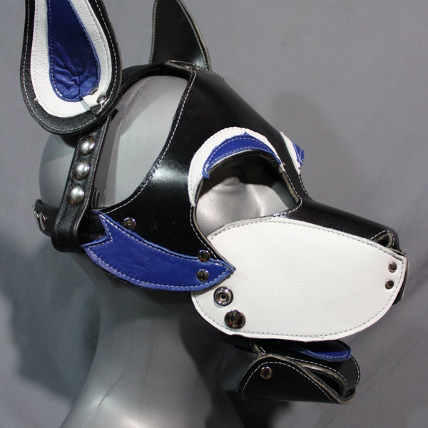 Husky style Pup mask with Blue highlights