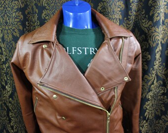 Our Biker Jacket in Cognac