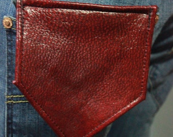 Single color leather pocket flag