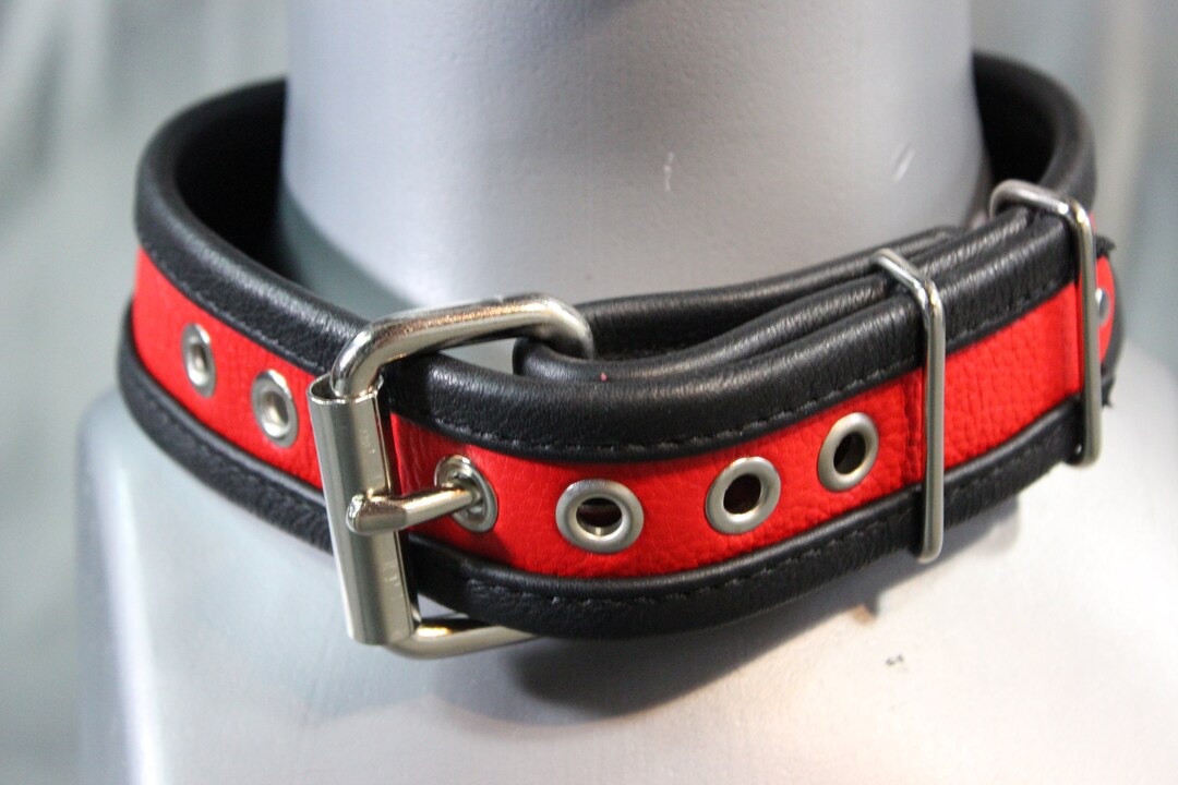 Two Collars Two Toned Leather Collar - Etsy