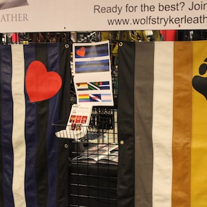 AMAZING 100% Leather Flags and Club Colors!