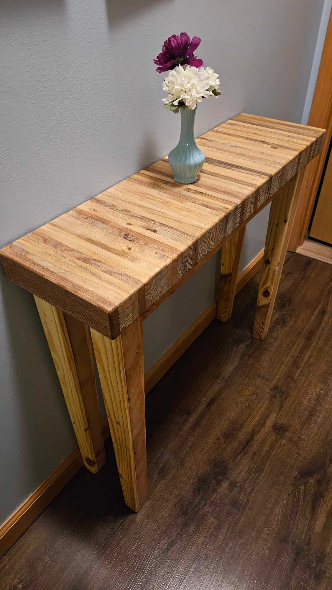 Reclaimed Wood Hall Table - Etsy