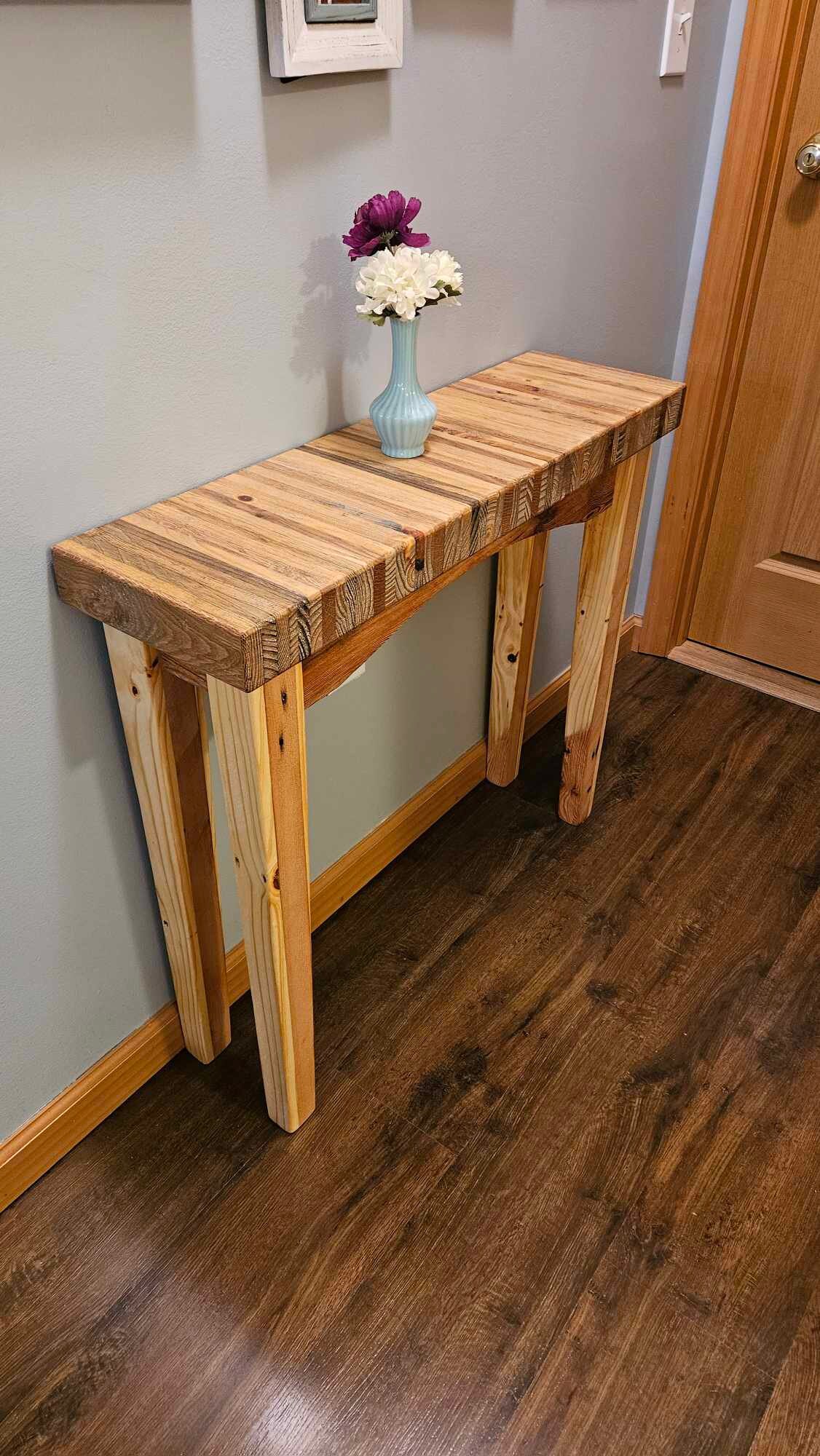 Reclaimed Wood Hall Table - Etsy