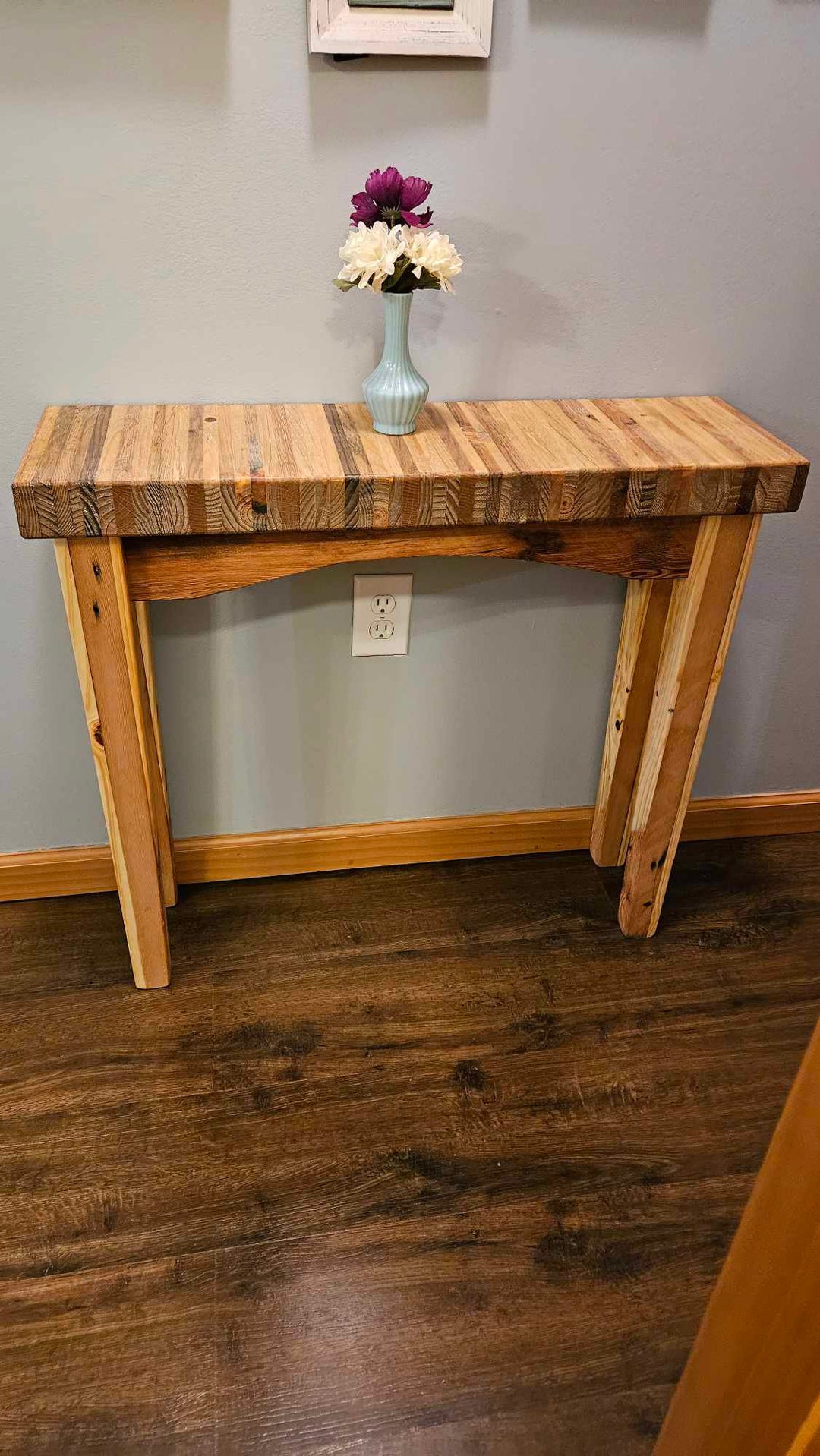 Reclaimed Wood Hall Table - Etsy