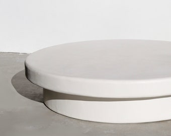 The Georgia Handmade Round Plaster Coffee Table