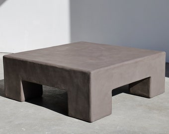 The Scout Plaster Mid-Century Chunky Coffee Table