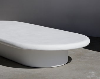 The Bita Oval Plaster Coffee Table