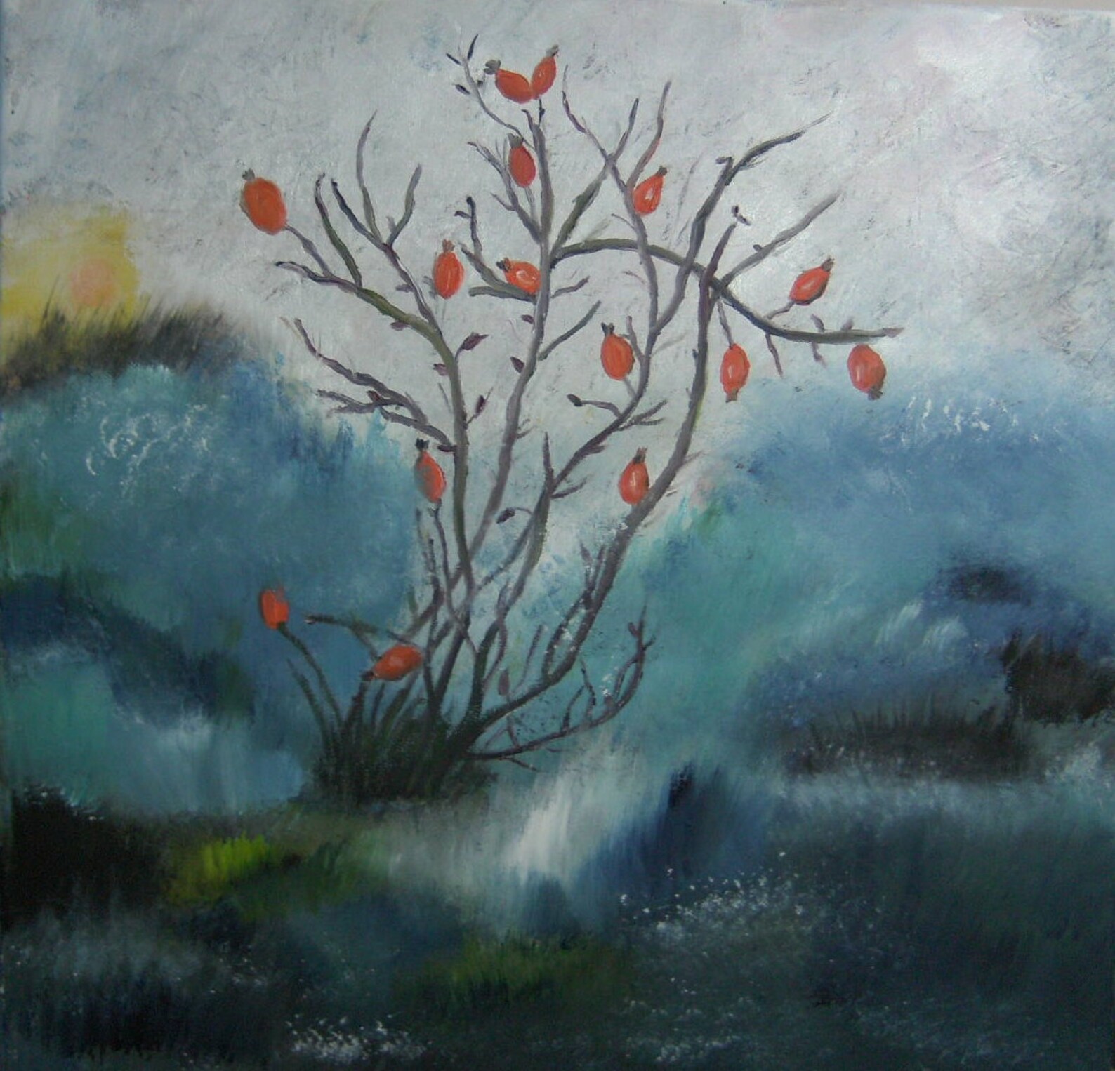 Florale Fantasy Oil Paintingunique Canvas 16x16in Flowers Etsy