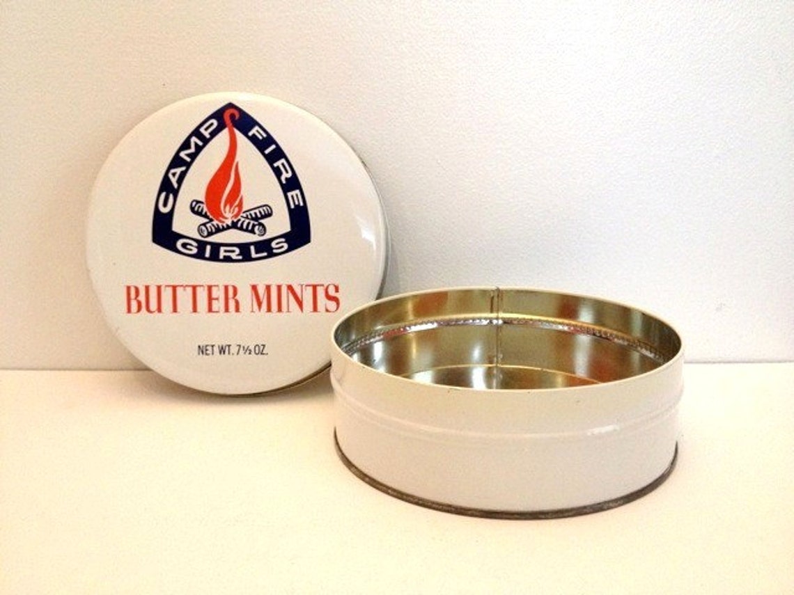 Camp Fire Girls Butter Mints Tin 70s Etsy