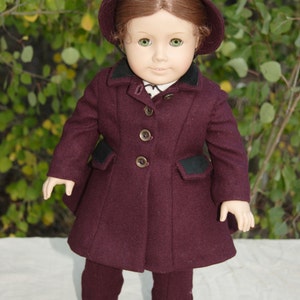 KRVP-4024DD, 18 Doll, Vintage 1950's Coat, Capelet, Hat & Leggings PATTERN, Digital Download image 3