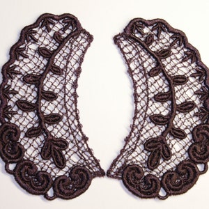 Doll Lace Collar #CR06X DARK PLUM