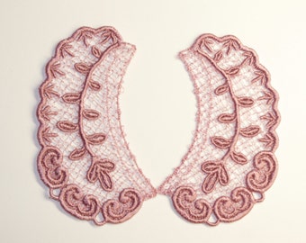 Doll Lace Collar #CR34 DUSTY ROSE