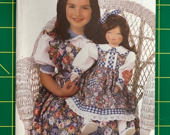 Vintage 1999 Butterick 6372 UNCUT 23” Doll and Doll Dress Pattern (child dress NOT included)