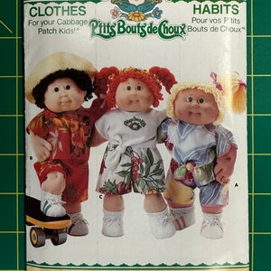 Vintage 1987 Butterick 4796 pattern. Cabbage Patch Kids Clothes image 1