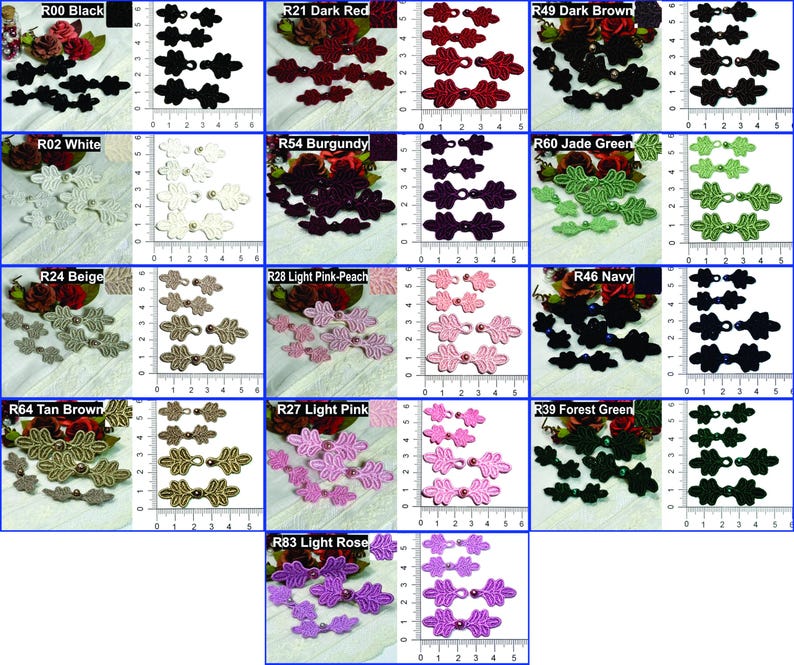 Doll Frog Closures: X-SMALL (32mm) Cool Colors, Set of 2 - Etsy