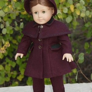 KRVP-4024DD, 18 Doll, Vintage 1950's Coat, Capelet, Hat & Leggings PATTERN, Digital Download image 2