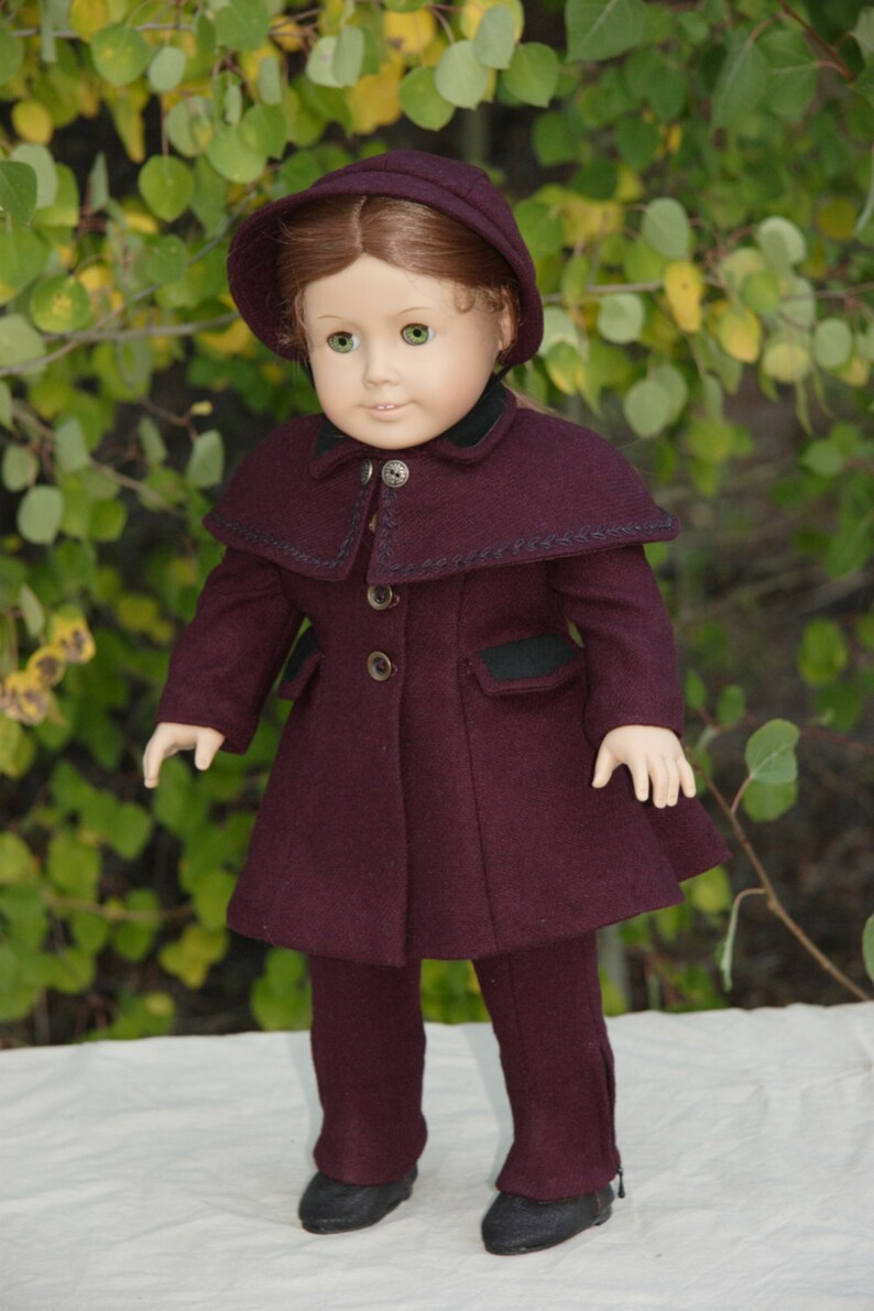 KRVP-4024DD, 18 Doll, Vintage 1950's Coat, Capelet, Hat & Leggings PATTERN, Digital Download image 2