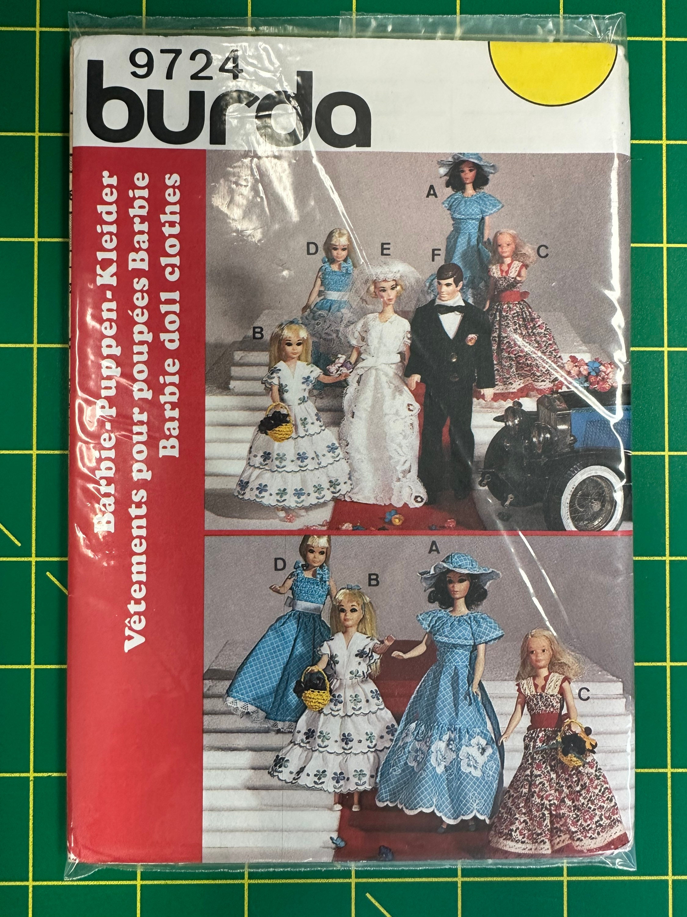 ze Plak opnieuw twaalf Vintage Burda 9724 UNCUT 11 1/2 Fashion Dolls Clothes Pattern - Etsy