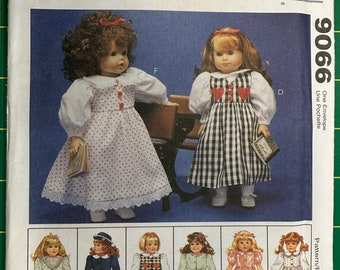 Vintage 1997 McCalls 9066 UNCUT 18” Doll Clothes Pattern