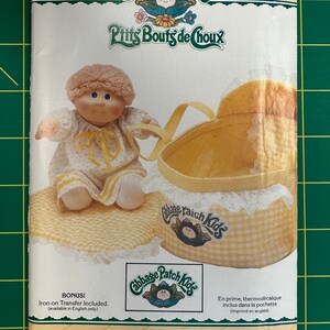 Vintage 1984 Butterick 6661 pattern. Cabbage Patch Kids Bed & Accessories. (Nightgown not included)