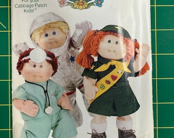 Vintage 1986 Butterick 3728 pattern. Cabbage Patch Kids Clothes