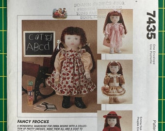 Vintage 1995 McCalls 7435 UNCUT 18” Doll Clothes Pattern