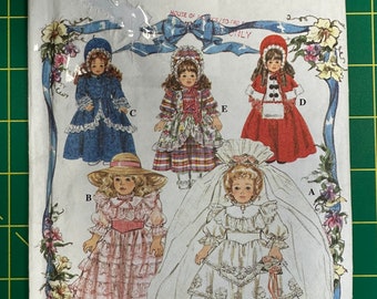 Vintage 1993 Simplicity 8766 Pattern UNCUT Doll Clothes for 18” Dolls