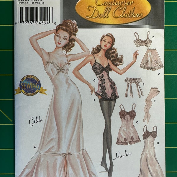 2000 McCalls 9527 UNCUT 15 1/2” Fashion Doll Clothes Pattern