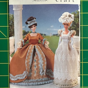 Vintage 1998 Vogue 9867 UNCUT 11 1/2” Fashion Doll Historical Clothes Pattern
