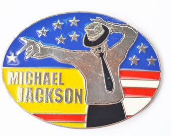 New 1984 Michael Jackson Portrait Glitter Glove Vintage Belt  display picture 3