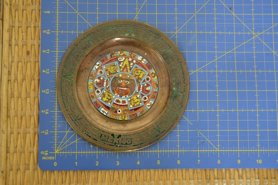銅製アステカ太陽暦プレート - 刻印装飾 - Etsy 日本