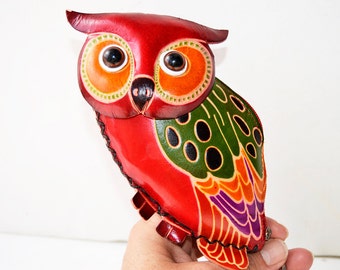 leather purse owl
