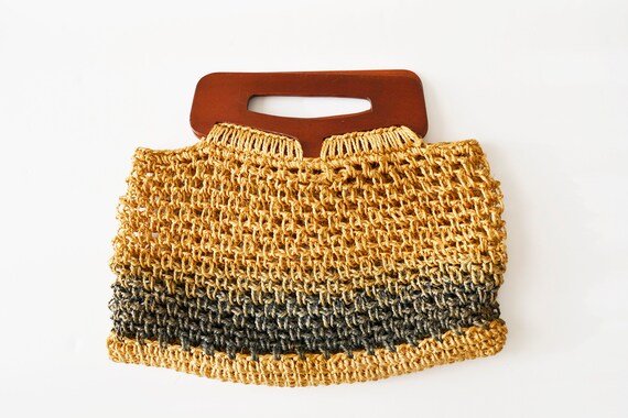 macrame bag, 70s CLUTCH Knit Macrame, Boho bag, to