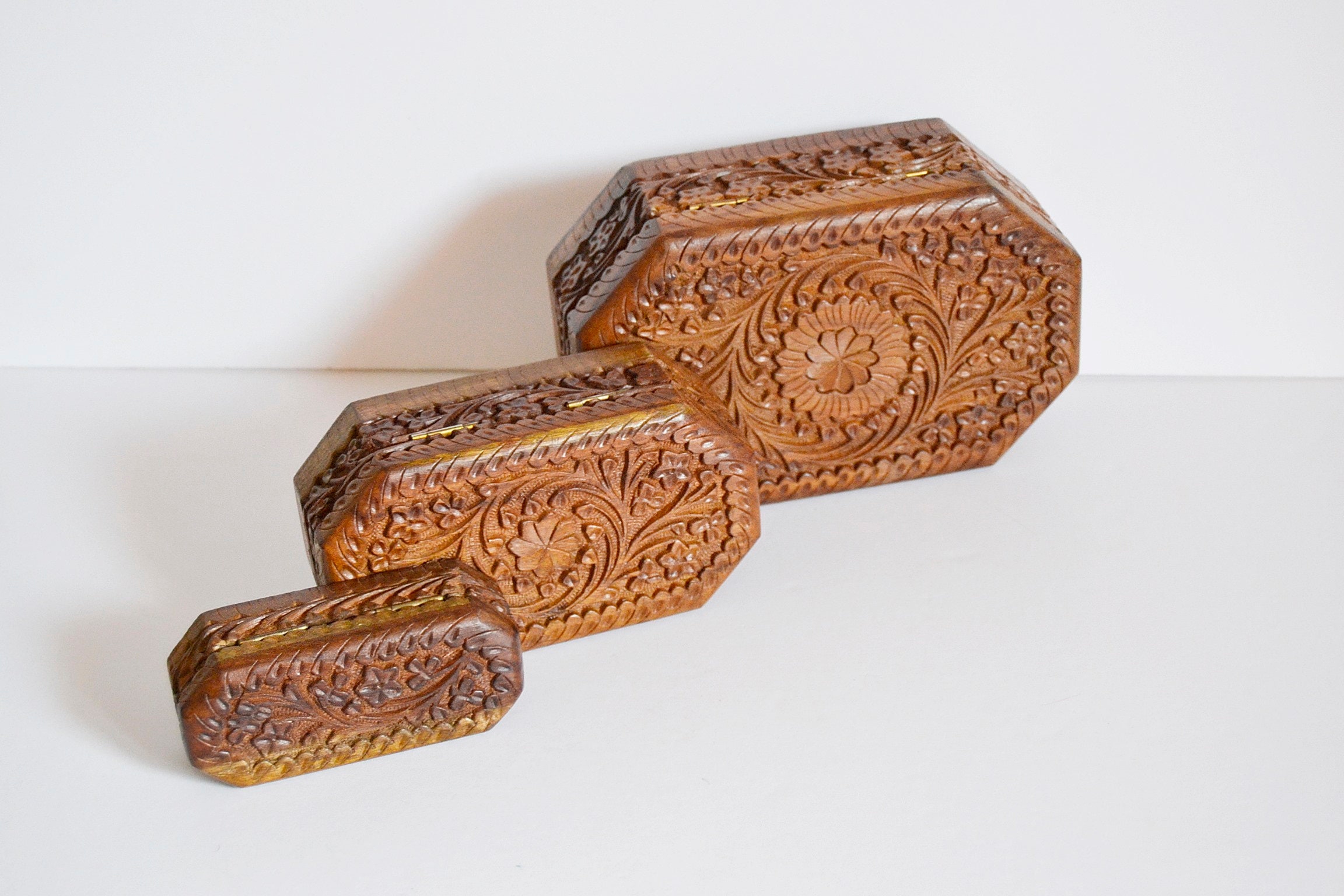 Portagioie in legno, scatola organizzatrice in legno, organizer rustico per gioielli, porta gioielli, organizer da viaggio leggero multiuso per donne e ragazze, collane, orecchini, anello