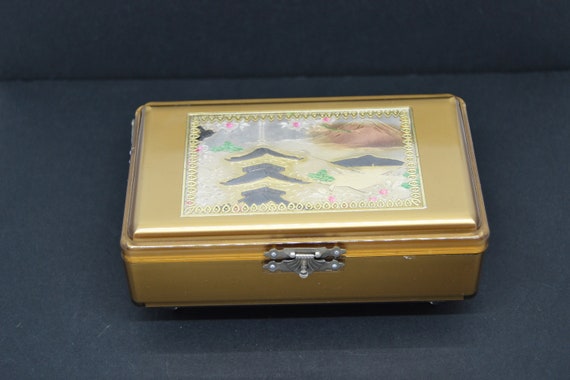 Vintage Musical Jewelry Box: Japanese Landscape Design - Etsy