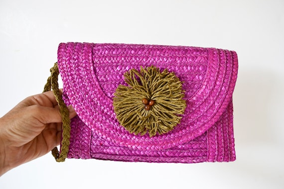 LALU ROS Fuchsia Straw Canvas Bag – PRET-A-BEAUTE