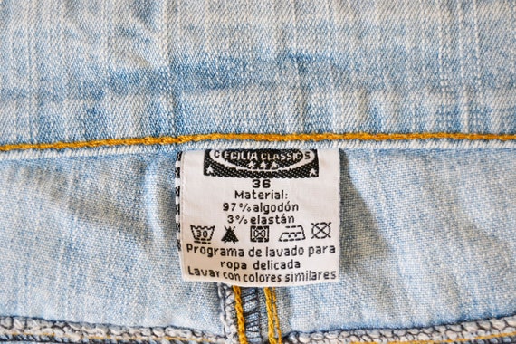 denim shorts, vintage shorts, vtg 70s high / larg… - image 8