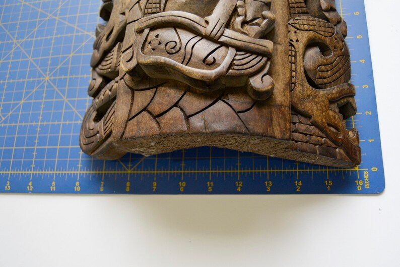 wooden mask wooden mask Mayan decor Mayan totem Inca decor Inca mask Mayan mask Aztec decordioses of the Mayan Aztec mask