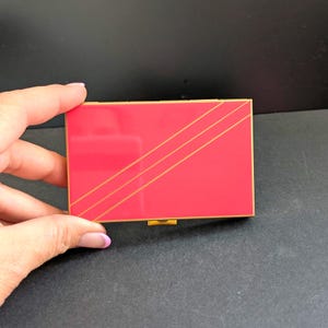 Nuovo portasigarette vintage, portasigari, portasigarette rosso vintage, scatola di sigarette, scatola di sigarette, regalo per signora, regalo per fumatore, anni '60, tabacco